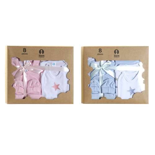Set Odjeće DKD Home Decor Plava Roza 0-6 Mjeseci Zvijezde (7 Dijelovi) (2 kom.) Cijena