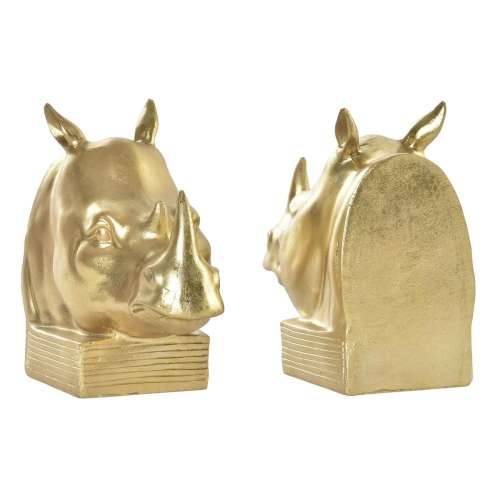 Grāmatbalsts DKD Home Decor Nosorog zlatan Smola Kolonijalni 15 x 7,5 x 14,5 cm Cijena