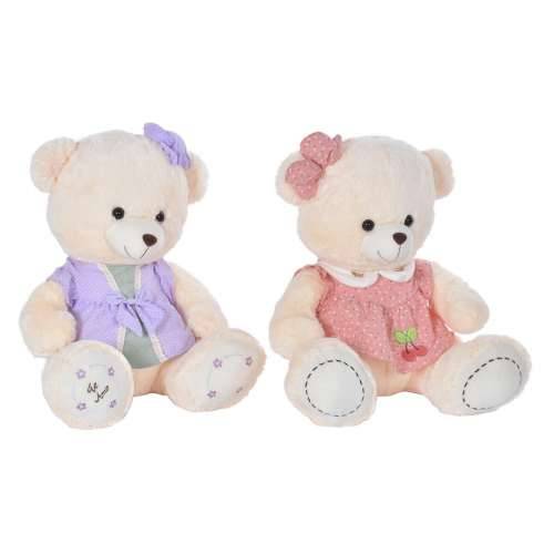 Plišani Medo DKD Home Decor Haljina 42 x 20 x 50 cm Bež Roza Lila Children’s Medvjedi (2 kom.) Cijena