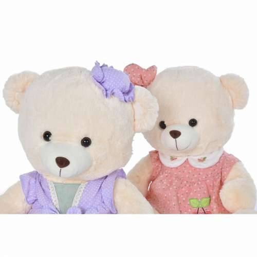 Plišani Medo DKD Home Decor Haljina 42 x 20 x 50 cm Bež Roza Lila Children’s Medvjedi (2 kom.) Cijena
