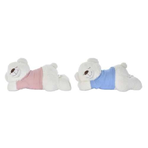 Plišani Medo DKD Home Decor 70 x 30 x 30 cm Plava Roza Bijela Children’s (2 kom.) Cijena