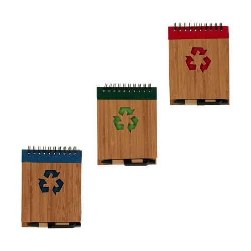 Spiralni Blok s Kemijskom Olovkom Pincello AR1810139 1 x 10 x 13 cm Bambus (24 kom.) Cijena
