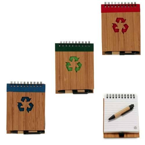 Spiralni Blok s Kemijskom Olovkom Pincello AR1810139 1 x 10 x 13 cm Bambus (24 kom.) Cijena