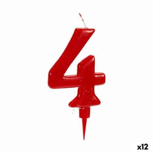 Svijeća Rođendan Crvena Brojevi 4 (12 kom.) Cijena