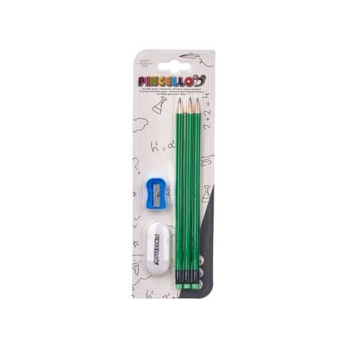 Set Olovaka Pincello 477 Plava Crvena Zelena Oranžna Šiljilo Gumica (12 kom.) Cijena
