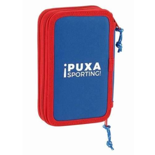 Dvostruka pernica Real Sporting de Gijón Bijela Crvena 12.5 x 19.5 x 4 cm (28 Dijelovi) Cijena