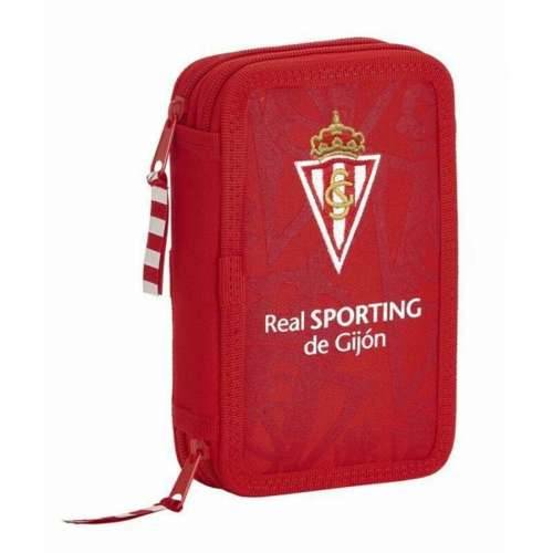 Dvostruka pernica Real Sporting de Gijón Crvena 12.5 x 19.5 x 4 cm (28 Dijelovi) Cijena