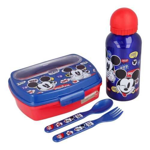 Set Dječjeg Posuđa Mickey Mouse Happy smiles 21 x 18 x 7 cm Crvena Plava Cijena