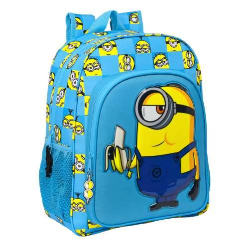 Školski Ruksak Minions Minionstatic Plava 32 x 38 x 12 cm Cijena