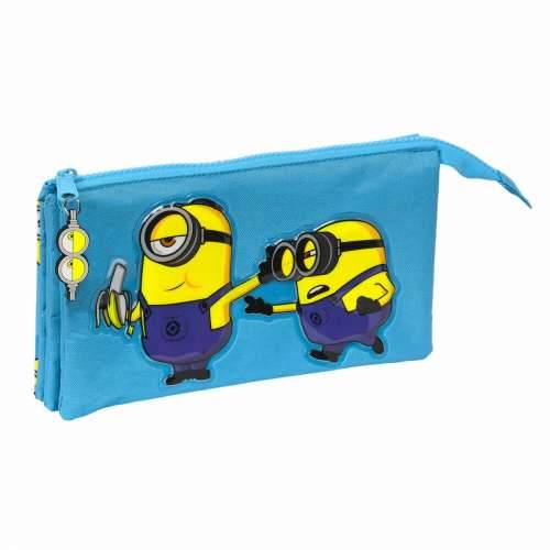 Trostruka pernica Minions Minionstatic Plava (22 x 12 x 3 cm) Cijena