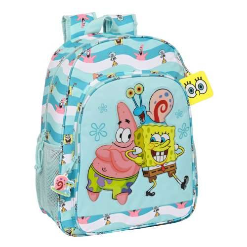 Školski Ruksak Spongebob Stay positive Plava Bijela (33 x 42 x 14 cm) Cijena