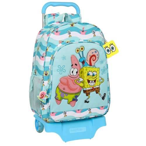 Školski Ruksak s Kotačima Spongebob Stay positive Plava Bijela (33 x 42 x 14 cm) Cijena