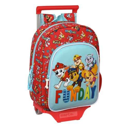 Školski Ruksak s Kotačima The Paw Patrol Funday Plava Crvena 26 x 34 x 11 cm Cijena