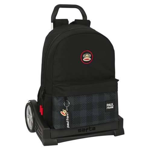 Školski Ruksak s Kotačima Paul Frank Campers Crna (30 x 46 x 14 cm) Cijena