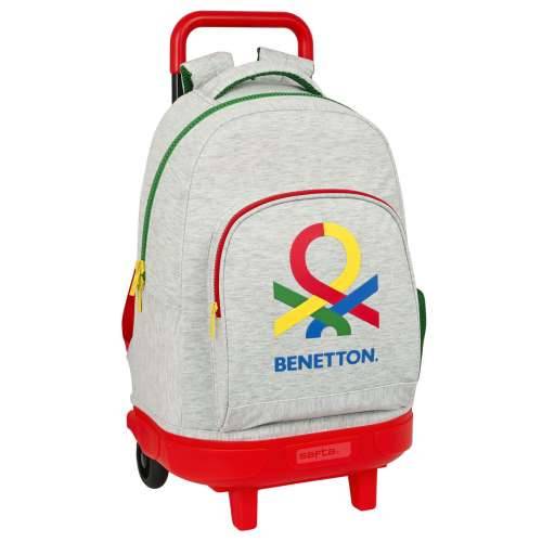 Školski Ruksak s Kotačima Benetton Pop Siva (33 x 45 x 22 cm) Cijena