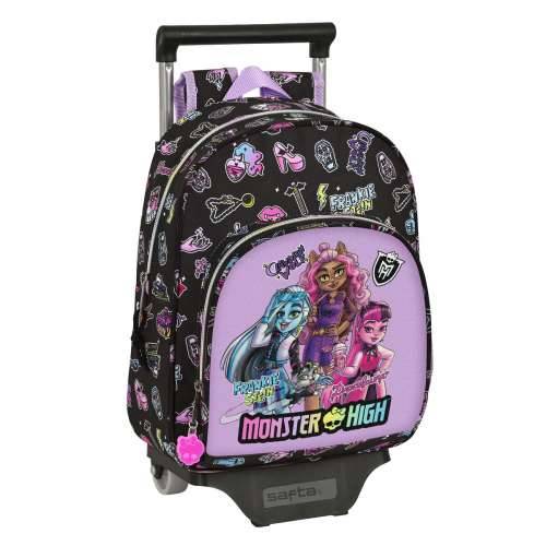Školski Ruksak s Kotačima Monster High Creep Crna 28 x 34 x 10 cm Cijena