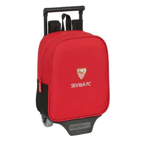 Školski Ruksak s Kotačima Sevilla Fútbol Club Crna Crvena 22 x 27 x 10 cm Cijena