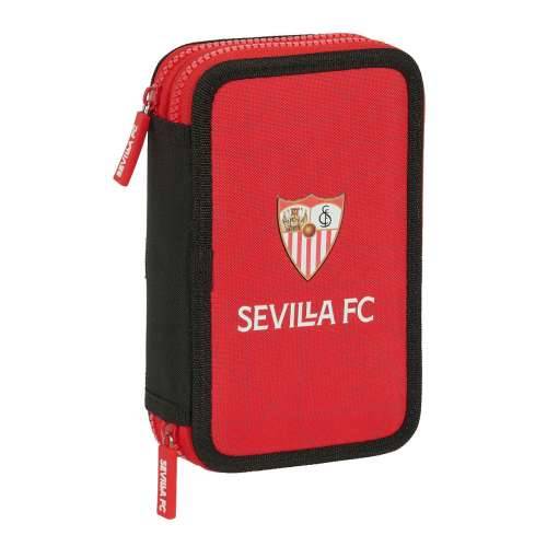 Dvostruka pernica Sevilla Fútbol Club Crna Crvena 12.5 x 19.5 x 4 cm (28 Dijelovi) Cijena