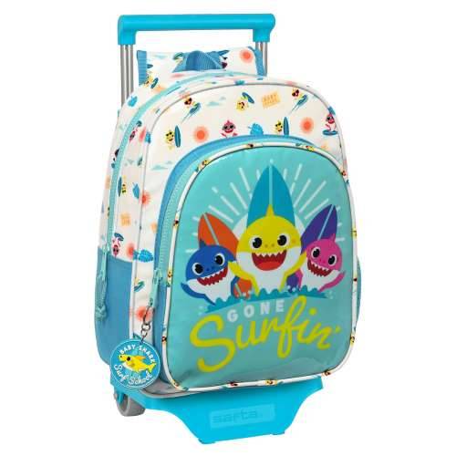 Školski Ruksak s Kotačima Baby Shark Surfing Plava Bijela 26 x 34 x 11 cm Cijena