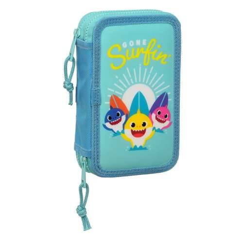 Dvostruka pernica Baby Shark Surfing Plava Bijela 12.5 x 19.5 x 4 cm (28 Dijelovi) Cijena