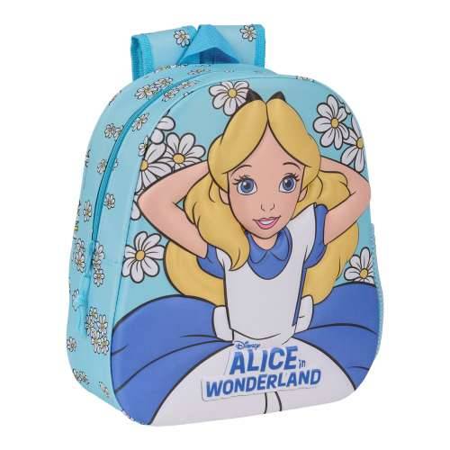 Dječji 3D Ruksak Clásicos Disney Alice in Wonderland Nebesko plava 27 x 33 x 10 cm Cijena