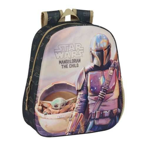 Dječji 3D Ruksak The Mandalorian Crna Bež 27 x 33 x 10 cm Cijena
