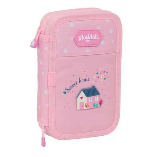 Dvostruka pernica Glow Lab Sweet home Roza 12.5 x 19.5 x 4 cm (28 Dijelovi) Cijena