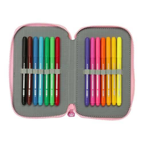 Dvostruka pernica Glow Lab Sweet home Roza 12.5 x 19.5 x 4 cm (28 Dijelovi) Cijena