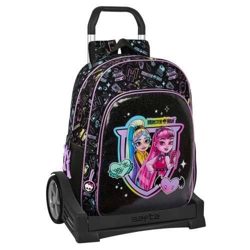 Školski Ruksak s Kotačima Monster High Crna 33 x 42 x 14 cm Cijena