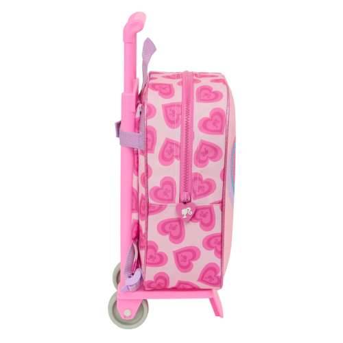 Školski Ruksak s Kotačima Barbie Love Roza 22 x 27 x 10 cm Cijena