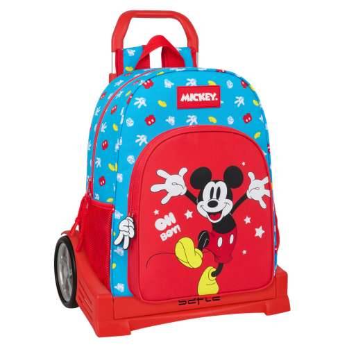 Školski Ruksak s Kotačima Mickey Mouse Clubhouse Fantastic Plava Crvena 33 x 42 x 14 cm Cijena