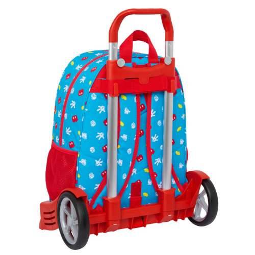 Školski Ruksak s Kotačima Mickey Mouse Clubhouse Fantastic Plava Crvena 33 x 42 x 14 cm Cijena