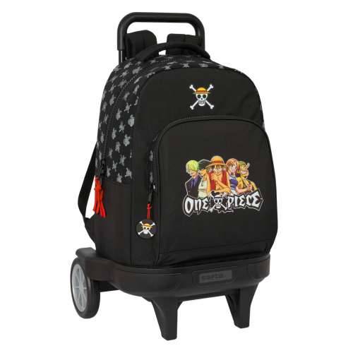 Školski Ruksak s Kotačima One Piece Crna 33 x 45 x 22 cm Cijena