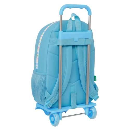 Školski Ruksak s Kotačima Benetton Spring Nebesko plava 30 x 46 x 14 cm Cijena