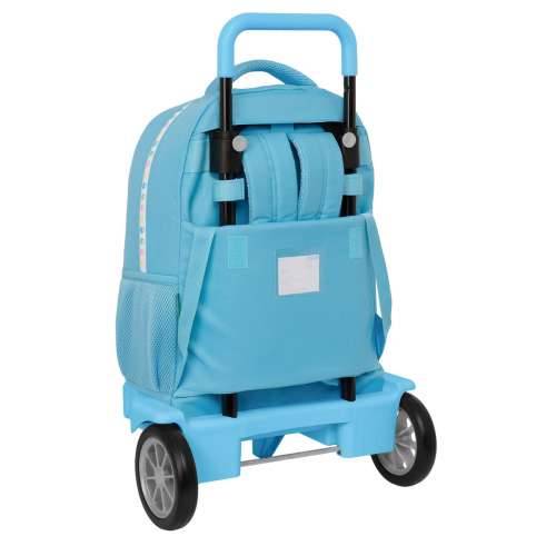 Školski Ruksak s Kotačima Benetton Spring Nebesko plava 33 X 45 X 22 cm Cijena