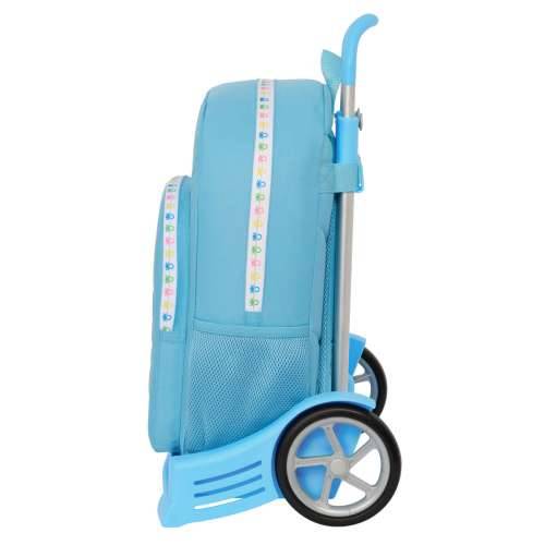 Školski Ruksak s Kotačima Benetton Spring Nebesko plava 30 x 46 x 14 cm Cijena