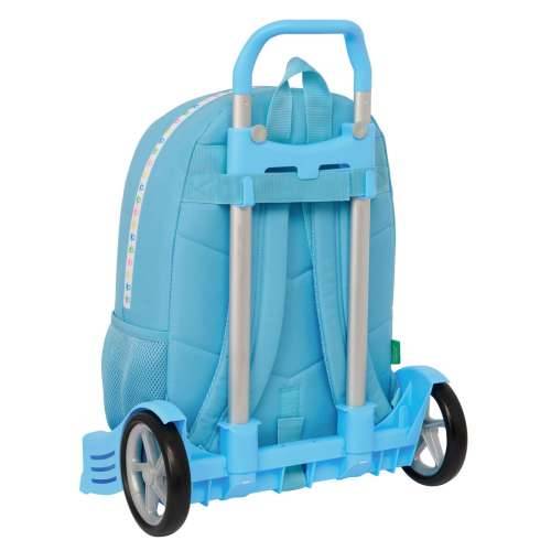 Školski Ruksak s Kotačima Benetton Spring Nebesko plava 30 x 46 x 14 cm Cijena