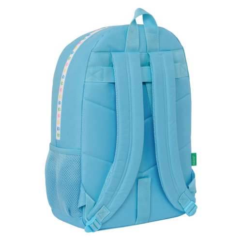 Školski Ruksak Benetton Spring Nebeški 30 x 46 x 14 cm Cijena