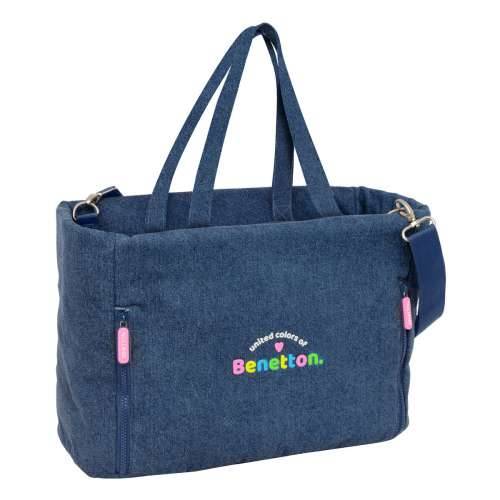 Torba Benetton Denim Plava 40 x 31 x 17 cm Cijena