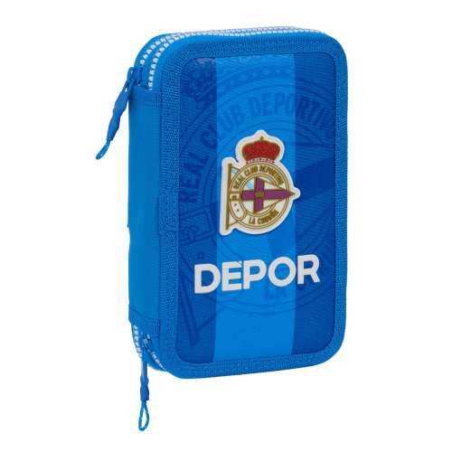 Dvostruka pernica R. C. Deportivo de La Coruña Plava 12.5 x 19.5 x 4 cm (28 Dijelovi) Cijena