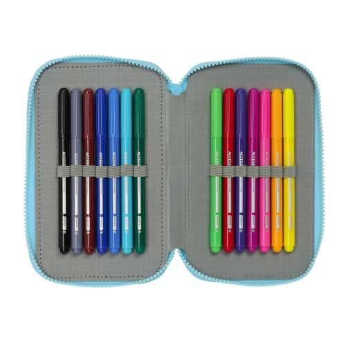 Trodijelna Pernica Bluey Nebesko plava 12,5 x 19,5 x 5,5 cm 36 Dijelovi Cijena
