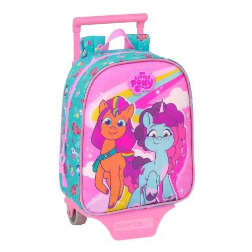 Školski Ruksak s Kotačima My Little Pony Magic Roza Turkizno 22 x 27 x 10 cm Cijena