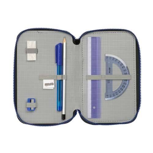 Trodijelna Pernica Naruto Ninja Plava Crna 12,5 x 19,5 x 5,5 cm 36 Dijelovi Cijena