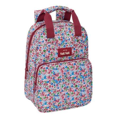 Školski Ruksak Nait Nait Flores coimbra burdeos Bordo 20 x 28 x 8 cm Cijena