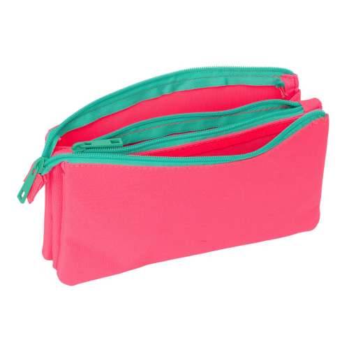 Trostruka pernica Nait Nait Rosa fluor Roza 22 x 12 x 3 cm Cijena