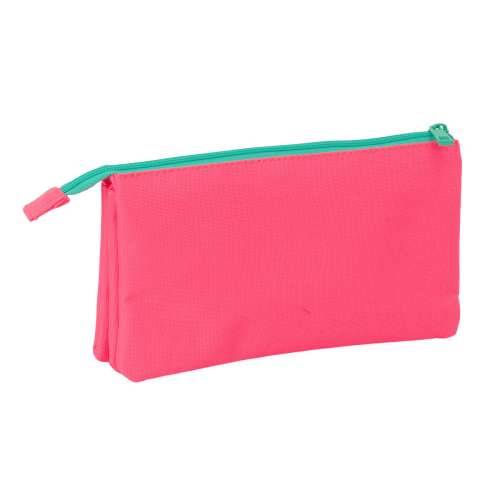 Trostruka pernica Nait Nait Rosa fluor Roza 22 x 12 x 3 cm Cijena