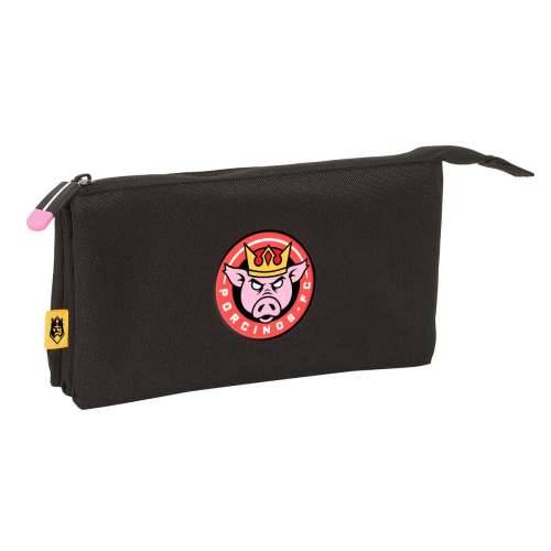 Trostruka pernica Kings League Porcinos Crna 22 x 12 x 3 cm Cijena