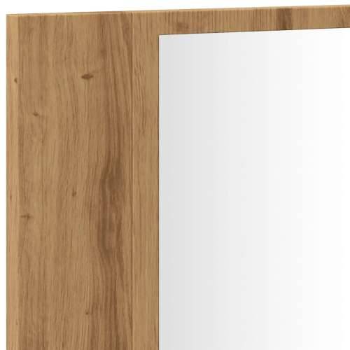 LED ormarić s ogledalom boja hrasta artisan 90x12x45 cm drveni - hrast artisan 1 Cijena