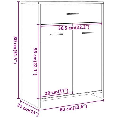 Kupaonski ormarić boja staro drvo 60x33x80 cm konstruirano drvo - Staro drvo 1 Cijena