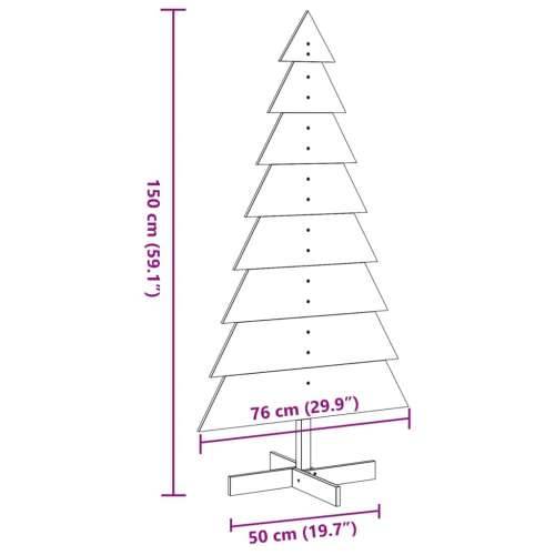 Drveno ukrasno božićno drvce 150 cm od masivne borovine - Prirodna 150 cm 1 Cijena